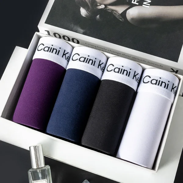 4 Quần đùi nam Boxer Quần lót 7 màu phối hợp mềm mại thời trang thể thao thường ngày